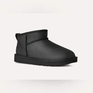 UGG Classic Mini Matte Black Ankle Booties (New)